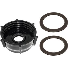 Blendin Replacement Plastic Base Bottom Cap with 2 Rubber O Ring Gaskets, Compatible with Oster and Osterizer Blenders