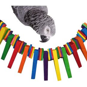Super Bird Creations SB304 Triangle Teasers Bird Toy for African Greys, Eclectus, Small Cockatoos and More - Enrichment & Boredom Relief for Parrots - Safe and Durable - Large Bird Size - 28" x 11"19