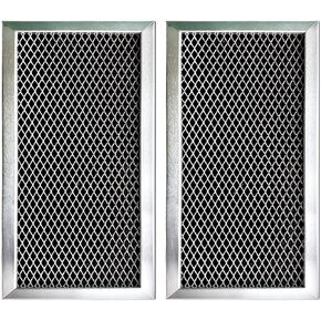 JX81A WB2X9883 WB6X186 WB06X10137 Microwave Charcoal Filter Compatible with GE C-6202 Samsung DE63-00367A DE63-30016A Frigidaire 5304409641 5304455656 Gemline RF102 6-1/8 x11 in 2 pack