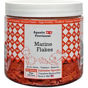 Marine Flakes Fish Food 1.77 oz, for Saltwater Aquarium Species