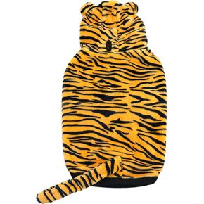 HOTUMN Large Dog Tiger Costumes - Halloween Cosplay Costume Warm and Cute Crystal Velvet Apparel for Dogs Hoodie (Tiger 6X-Large)