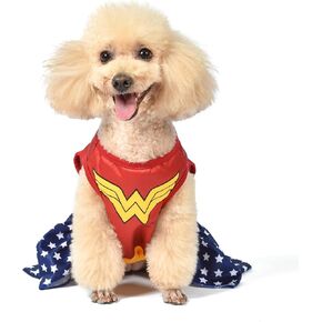 DC Comics Wonder Woman Dog Costume X-Small | Best DC Comics Wonder Woman Halloween Costume for Extra Small Dogs | Official Wonder Woman Dog Costume for Pets Halloween