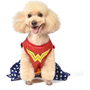 DC Comics Wonder Woman Dog Costume X-Small | Best DC Comics Wonder Woman Halloween Costume for Extra Small Dogs | Official Wonder Woman Dog Costume for Pets Halloween
