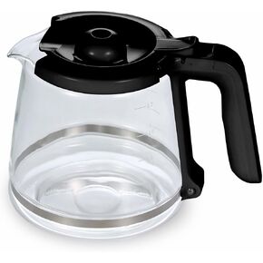 12-Cup Replacement Glass Carafe, Compatible with Mr. Coffee (#RF, LM, PC and SC Series - Black Handle)