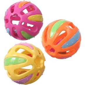 Super Bird Creations SB1057 Kaleidoballs Bird Foot Toy, Medium/Large Bird Size, 2.5" diameter (4 pack)