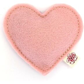 Catnip Toy, Organic Catnip, 100% Wool Felt, Grown & Made in The USA, Heart (Pink)