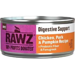 Rawz DIGESTIVE SUPPORT CAT FOOD 5.5 Ounce Cans, 24 Pack (Chicken/Pork/Pumpkin) in Kuwait