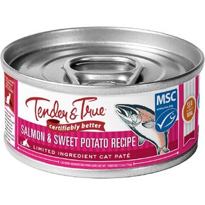 Tender & True Salmon & Sweet Potato Recipe Canned Cat Food, 5.5 oz, Case of 24