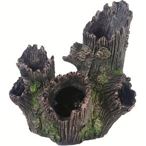 Fish Tank Decorations, Resin Hollow Tree Trunk Aquarium Decor, Wood Hideout Caves for Betta Fish Tank Accessories, Log Reptile Hide Terrarium Decor, Turtle Reptile Tank Accessories