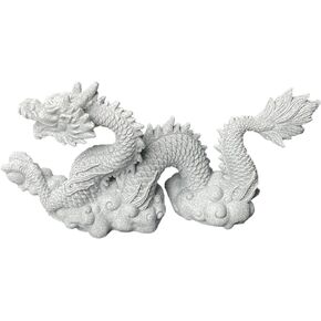 Romansk Fish Tank Dragon Statue Decorations Small Meditating Sandstone Statues for Underwater Landscaping Home Dragon Decor - Lucky Dragon