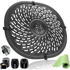 Air Fryer Crisper Plate for 7QT PowerXL Vortex/7QT Gowise/6.5QT Chefman Air Fryers, Nonstick Air Fryer Rack Grill Pan Plate Insert Grate Shelf Grid for 7QT PowerXL Air Fryers, Dishwasher Safe