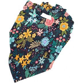 Dog Bibs Softy Kerchief for Dogs Cats,Washable Pet Bandanas for Small Large Puppies,Western Cactus Black White Adjustable Triangle Neck Scarfs Birthday Gift