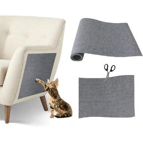Cat Scratching Mat 39.4"x15.8", Timmable Cat Scratch Furniture Protector Indoor, Self-Adhesive Anti Cat Scratch Pad for Couch Protection and Cat Scratcher Tree, Post, Wall, Board Shelves Replacement