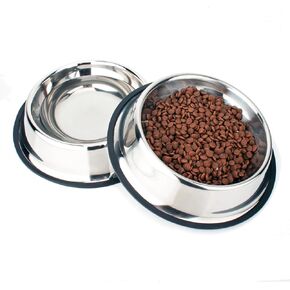 NAJOR Stainless Steel Dog Bowl, 32 oz Large Dog Food Bowls, Anti-Skid Pet Feeder Bowl and Water Bowl, Hold Up to 4 Cups. Perfect Choise for Small/Medium/Large Pets, Set of 2
