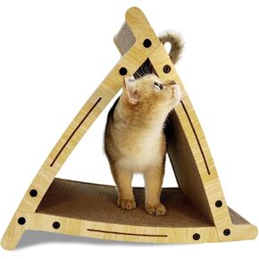 Cat Scratcher Triangle,Scratcher Ramp for Kitten Play Exercise,Cat Scratching Board,Cat Scratchers for Indoor GESTTONG in Saudi Arabia