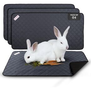 Waterproof Rabbit Cage Liners for C&C 2x1, 4 Pcs, Absorb Moisture & Odors, Soft & Comfortable Bunny Mats, Washable Rabbit Floor Mats, Easy Cleaning
