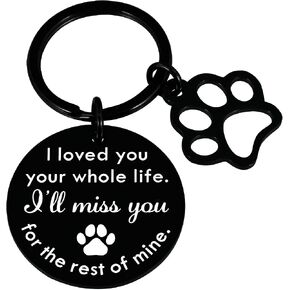 GGOJAGST Pet Memorial Gifts for Dog Dad Sympathy Gifts for Men Women Remembrance Keychain Loss of Dog Pup Puppy Pet Lover Owner Rainbow Bridge Paw Print Presents I Loved You Your Whole Life in Saudi Arabia