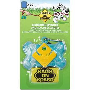 Marble Bone Dispencer with 30 Bags, Turquoise