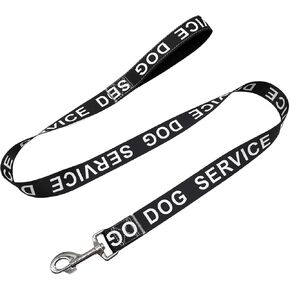 MayPaw 4FT Service Dog Leash, 1" and 1.25" Wide Nylon Dog Leash with Comfortable Neoprene Handle, Great for Medium to Extra-Large Dogs (4ft x 1", black)
