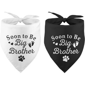 2 Pack Soon to Be Big Brother Dog Bandana Baby Announcement Dog Bandana Pet Dog Pregnancy Announcement Gender Reveal Photo Prop Pet Scarf Pet Accessories for Dog Lover