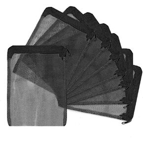 Aquarium Filter Media Bags for Aquarium with Zipper, Reusable Strong Polyester Fine Mesh Bag for Activated Carbon, Bio Filter Balls, Ceramic Rings, Filter Stones, Biospheres 8 PACK 7.8" x 5.9"