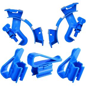 NGe 5Pcs Adjustable Fish Tank Water Hose Holder Water Tube Clamp Fixed Clip Aquarium Pipe Holder (2 Curved Shape, 3 Straight)