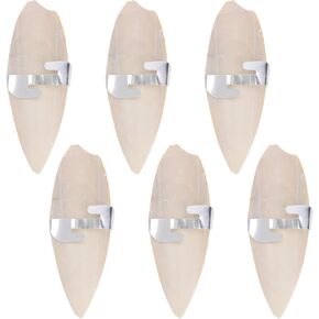 Hemobllo Cuttlebone for Birds- 6 Set Cuttlefish Bones with Metal Holder Parrot Cuddle Bone Chew Toy Pet Molar Toy Cuttlebone for Cockatiels Parakeets (10-12cm)