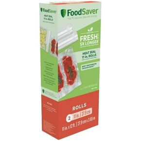 FOODSAVER 11 بوصة × 12 بوصة لفات ختم فراغ مع بنية متعددة الطبقات خالية من مادة BPA لحفظ الطعام، عبوتان... in Kuwait
