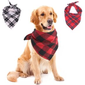 2 Pack Dog Bandana,Cat Bandanas,Washable Adjustable Triangle Pet Scarf Bibs Kerchief for Small Medium Large Dogs Cats Pets Costume