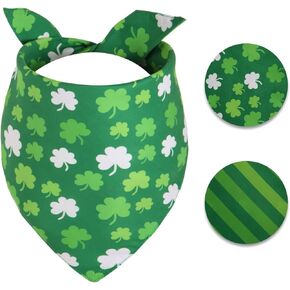 Lucky Dog Bandana Spring XLarge -1 Pack, Premium Durable Triangle Reversible Dog Scarf, Adjustable Puppy Bandana Breed Bib Handkerchief for Girl or Boy Dog Large