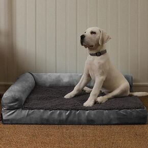 Memory Foam Orthopedic Dog Bed XLarge Size Dog with Waterproof Lining, Washable Dog Couch Bed with Removable Cover and Nonskid Bottom for Crate Pet Sofa Bed (X-Large)¡­