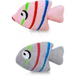 Andiker Catnip Toys for Cats, 3pcs Plush Bite Resistant Cat Chew Toys for chewing, 3.93Inches Interactive Catnip Filled Kitten Toys for Indoor Cats Self Play for Kicking & Playing (White+Green+Orange)