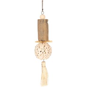 Pssopp Sola Stick Bird Toys, Soft Ball Log Sola Wood Bird Foot Balls Bird Foraging Toys for Budgies Cockatiels Lovebirds