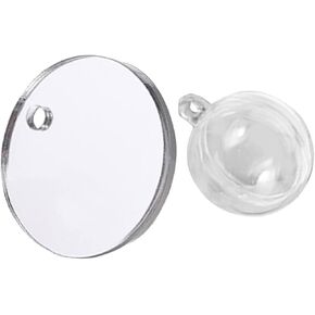 1Set Floating Betta Mirror for Fish Tank Double Sided Betta Training Mirror with Floating Ball Betta Fish Tank Decoration and Toy