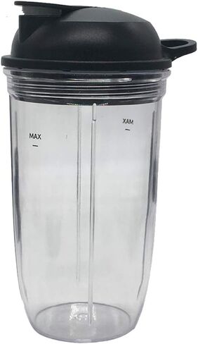 مجموعة بديلة من شفرة استخراج سهلة اللف مع كوب بمقبض 32oz، 24oz مع غطاء للتنقل، متوافقة مع NutriBullet Blender Combo/PRO 1000/ Select Blender (5، كوب 1*32oz+كوب بمقبض 1*24oz+2*غطاء+1*شفرة) in Kuwait