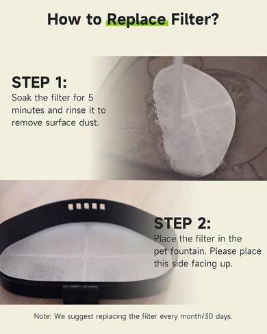 Wireless Dog Water Fountain Filters, 10 Pack Filters with 10 Pack Sponges Set, 5 Layer Replacement Filters for FP30 Dog Fountain Battery Operated in Saudi Arabia