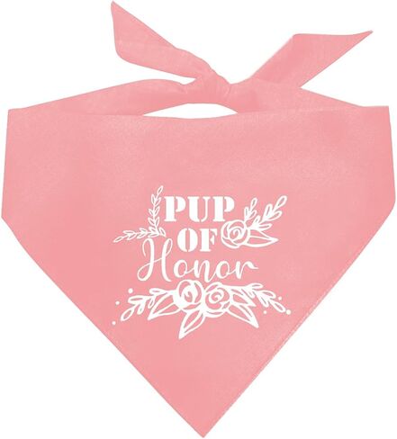 Pup of Honor Dog Bandana, Pink Dog Bandana, Maid of Honor Wedding Dog Bandana, Dog Wedding Bandana, Pet Dog Triangle Scarf, Dog Scarf Accessories, Dog Bandana for Small Medium Large Dogs (E39) in Saudi Arabia