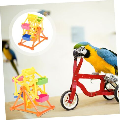 Kisangel 1pc Parrot Toy Bird Plaything Food Leakage Toy Foraging Bird Toy Bird Cage Decoration Pet Plaything Parrot Foraging Windmill Toy Gnaw Training Toy Parrot Foraging Toy Pet Supplies in Saudi Arabia
