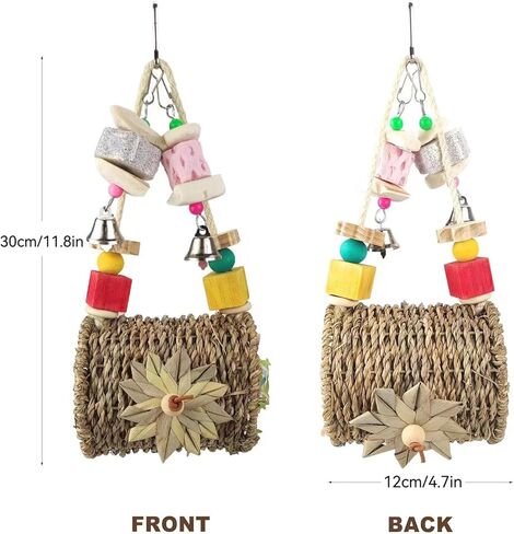 SUNSHINE Bird Toys Hanging Parakeet Cockatiel Toys Bird Shredded Foraging Toys Cuttlebone for Birds Natural Bird Toys Bird Cage Accessories for Parakeets Bird Toys for Small-Medium Sized Parrots in Kuwait