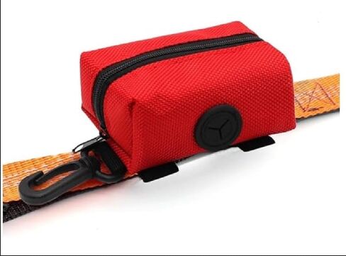 Pet Waste Bag Dispenser, Zippered Pouch, Portable Dog Poop Bag Holder, Leash Attachment, Lightweight Fabric Bags, Blue- Arrow Street in Saudi Arabia