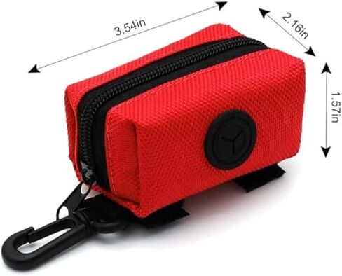Pet Waste Bag Dispenser, Zippered Pouch, Portable Dog Poop Bag Holder, Leash Attachment, Lightweight Fabric Bags, Blue- Arrow Street in Saudi Arabia