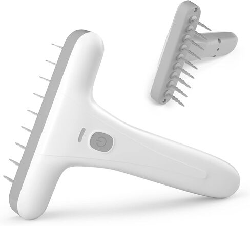 فرشاة فك تشابك شعر الحيوانات الأليفة الكهربائية من OWNPETS، فرشاة احترافية لإزالة تشابك شعر الحيوانات الأليفة، فرشاة فك تشابك شعر الكلاب والقطط بتيار مستمر، للحيوانات الأليفة ذات الشعر الطويل والمجعد والمطفأ اللمعة in Kuwait