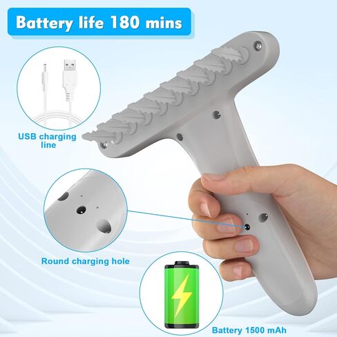 فرشاة فك تشابك شعر الحيوانات الأليفة الكهربائية من OWNPETS، فرشاة احترافية لإزالة تشابك شعر الحيوانات الأليفة، فرشاة فك تشابك شعر الكلاب والقطط بتيار مستمر، للحيوانات الأليفة ذات الشعر الطويل والمجعد والمطفأ اللمعة in Kuwait