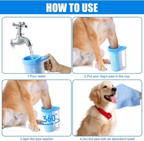 Dog Paw Cleaner Pet Paw Cleaner with Handle Paw Washer for Medium Dogs in Saudi Arabia