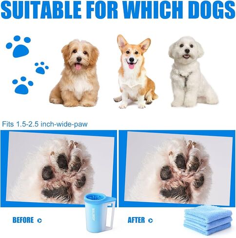 Dog Paw Cleaner Pet Paw Cleaner with Handle Paw Washer for Medium Dogs in Saudi Arabia