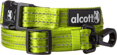 alcott Weekender Leash with Reflective Stitching & Neoprene Padding, Adjusts 3' to 5' Long, Green in Saudi Arabia