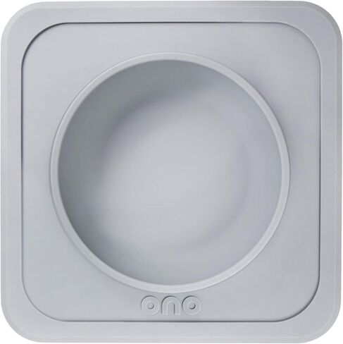 Ono Great Bowl Food & Water Single Feeder - Medium to Large Pets No Spill Non Skid Silicone Mat & Stainless Steel Bowl for Dogs or Cats (Cool Gray) in Saudi Arabia