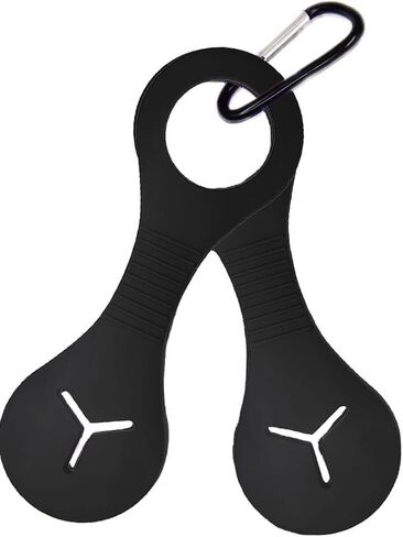 Dog Poop Bag Holder, Leash Waste Bag Holder Carrier, Hand Free 2 Pack (Black) in Saudi Arabia