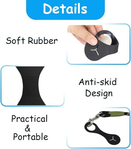 Dog Poop Bag Holder, Leash Waste Bag Holder Carrier, Hand Free 2 Pack (Black) in Saudi Arabia
