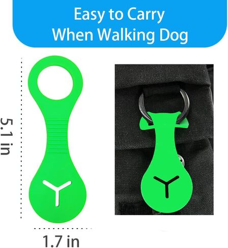 Dog Poop Bag Holder, Leash Waste Bag Holder Carrier, Hand Free 2 Pack (Black) in Saudi Arabia